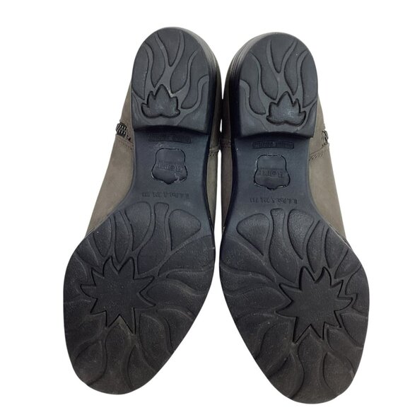 Born Riven Embroidered Womens 7.5 Western Leather Ankle Boots Plaid Lining - Picture 9 of 13